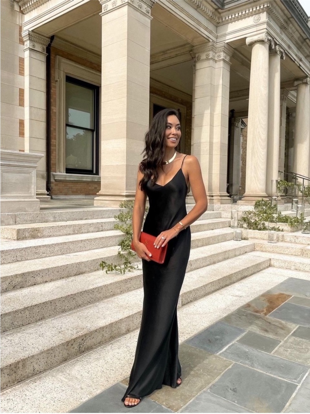 L’Agence Serita Silk Gown Maxi Slip Dress - Picture 2 of 7